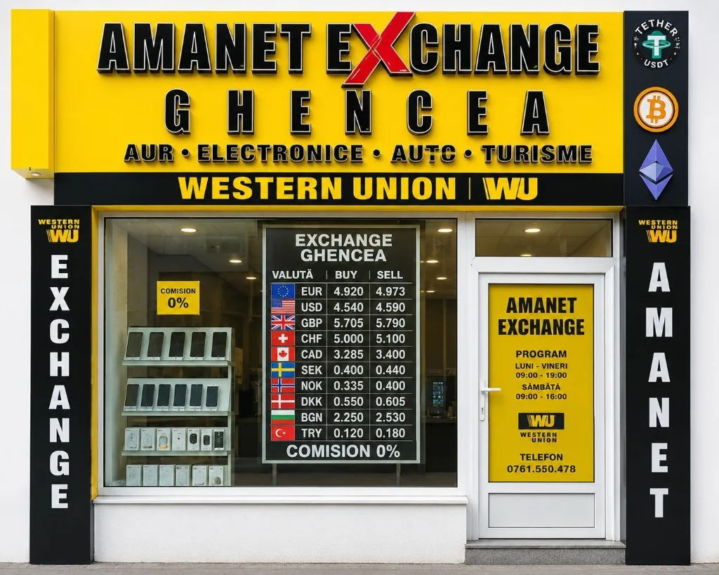 Fațada locației Amanet Exchange Ghencea