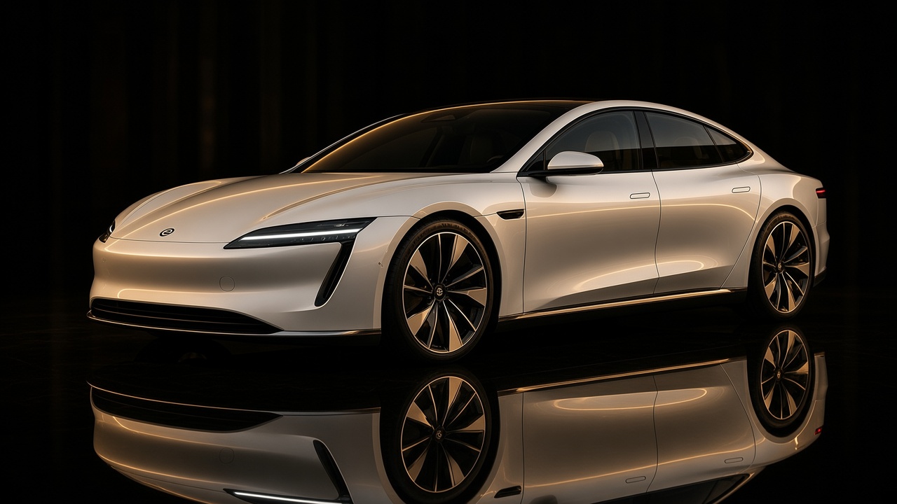 Sedan modern deschis la culoare, imagine ilustrativă pentru mașini hibride